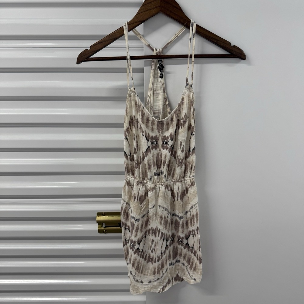 Express Tie Dye Dress Womens XS Halter Open Back Boho Summer Mini